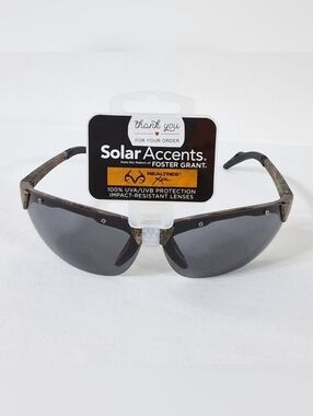 Realtree Solar Accents 100% UVA/UVB Protection Impact Resistant Sunglasses, NWT
